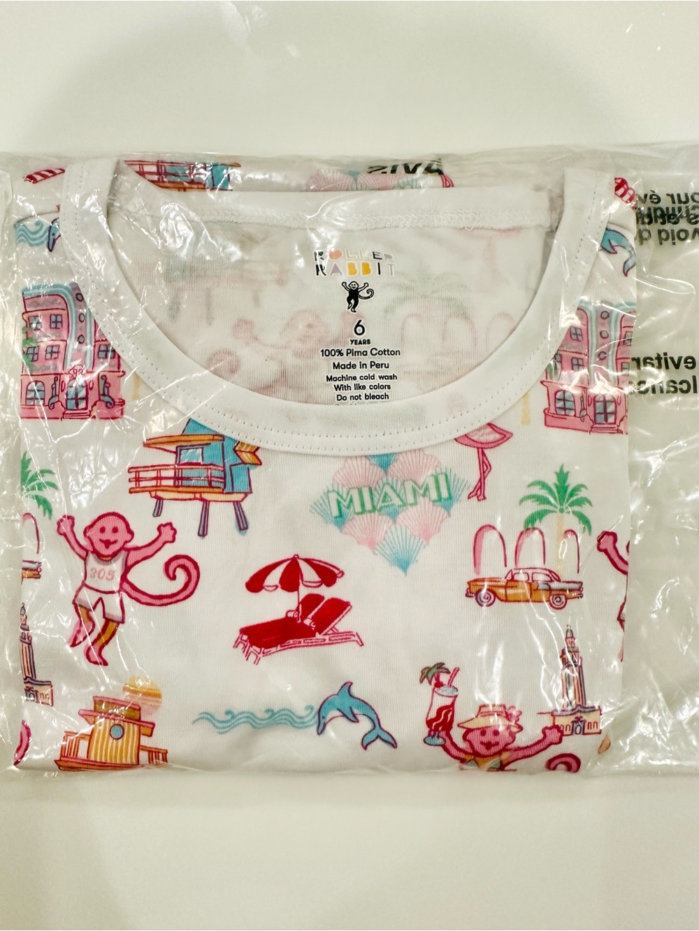 Roller Rabbit Miami Monkey kids Pajama Set